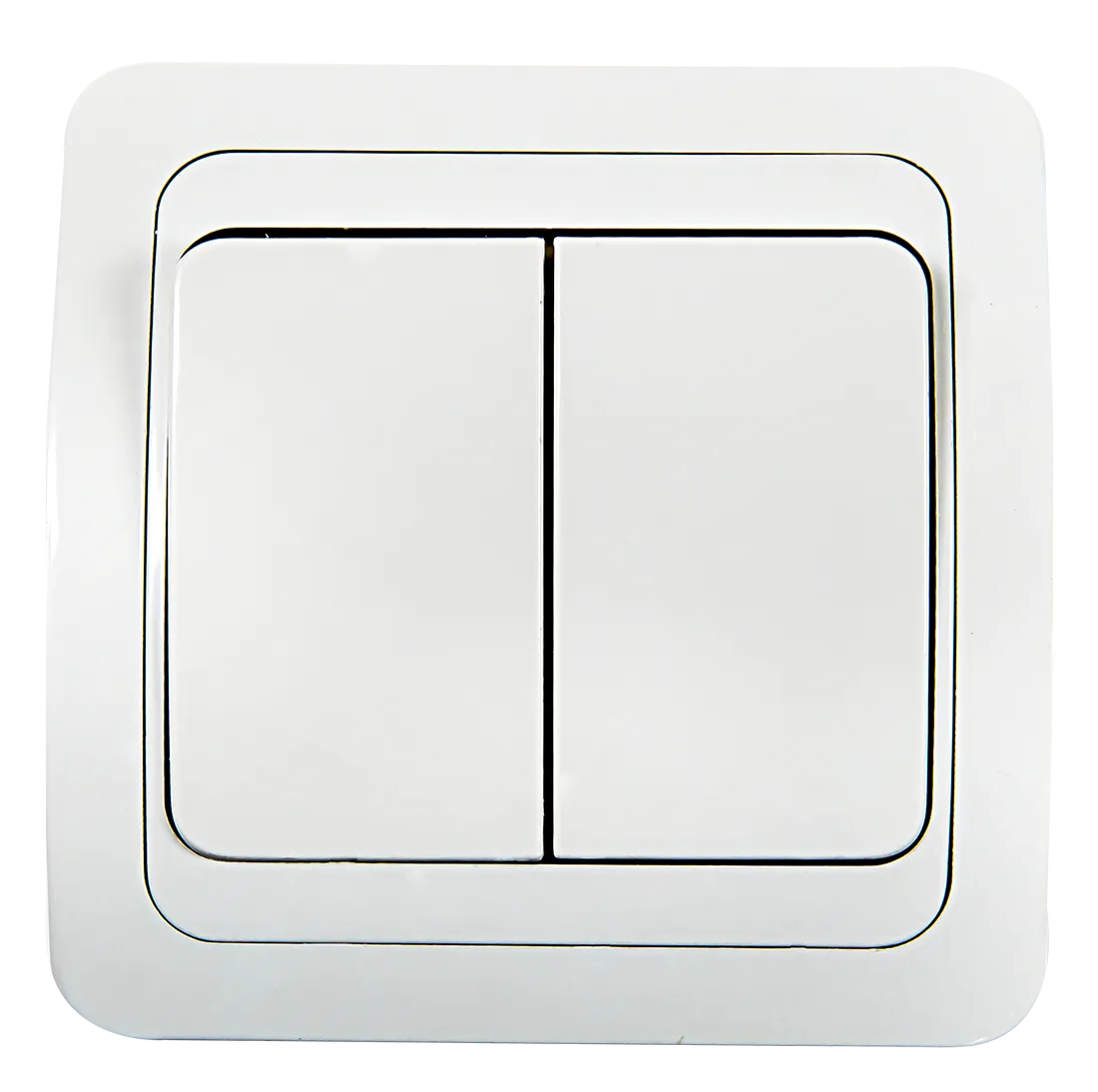 картинка Выключатель двухклавишный CLASSICO белый 2023 IN HOME