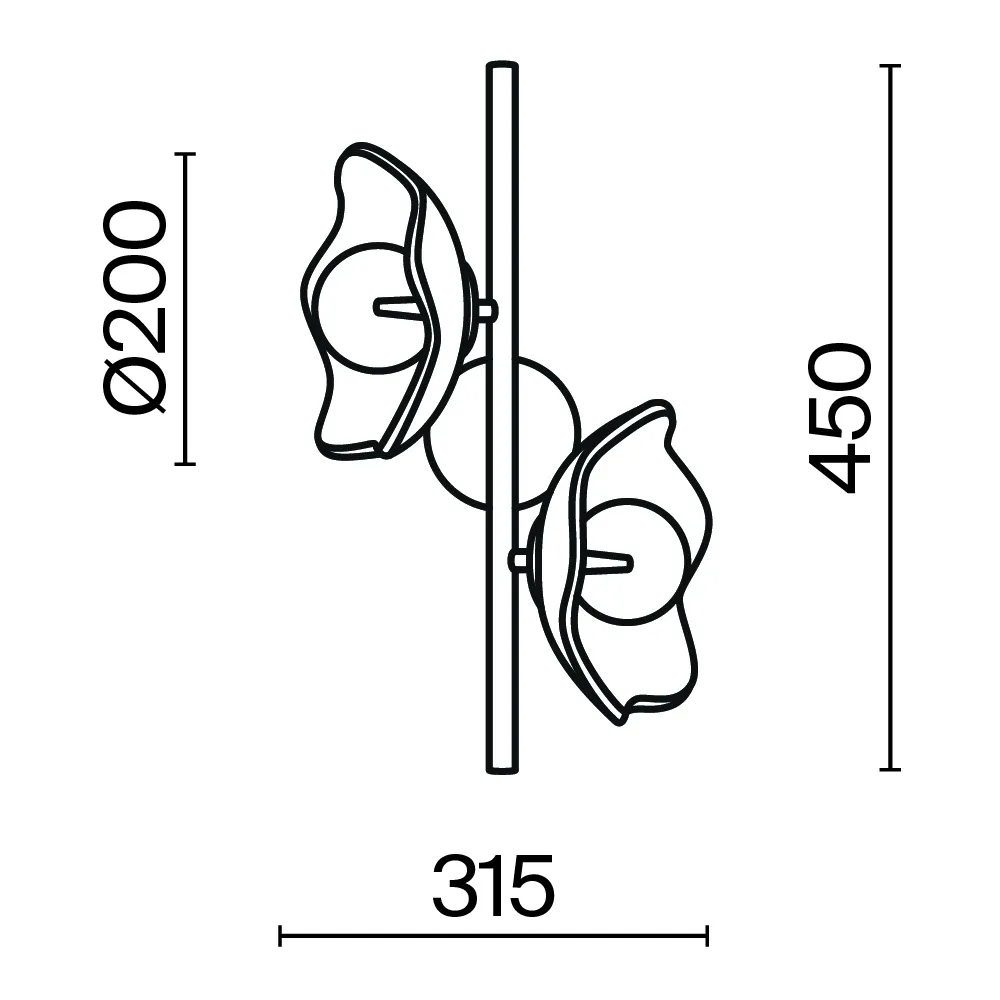 картинка Настенный светильник (бра) Maytoni MOD207WL-02BS