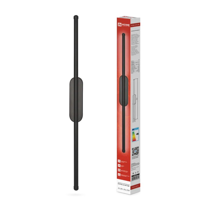 картинка Светильник светодиодный ESTETIKA LUV-60C-40BL 10Вт 230В 4000K 700Лм 600х50x25 черный IN HOME