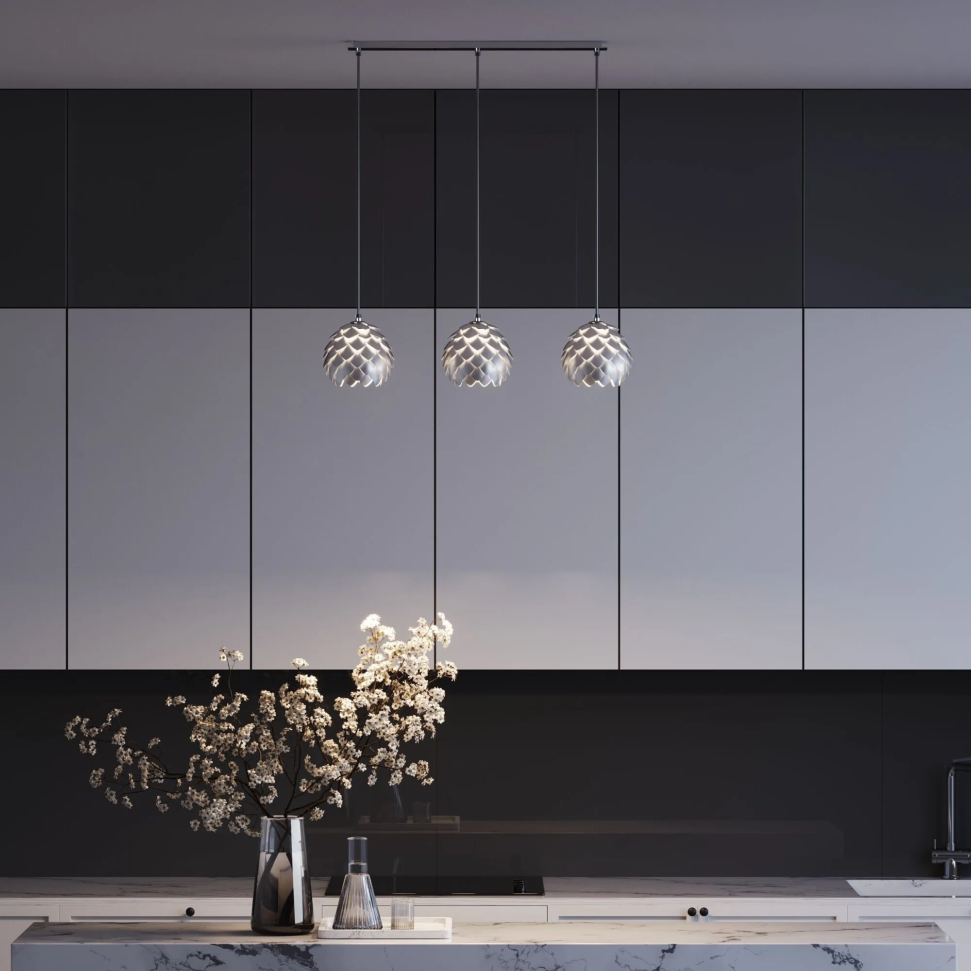 картинка Светильник подвесной с тремя плафонами 304/3