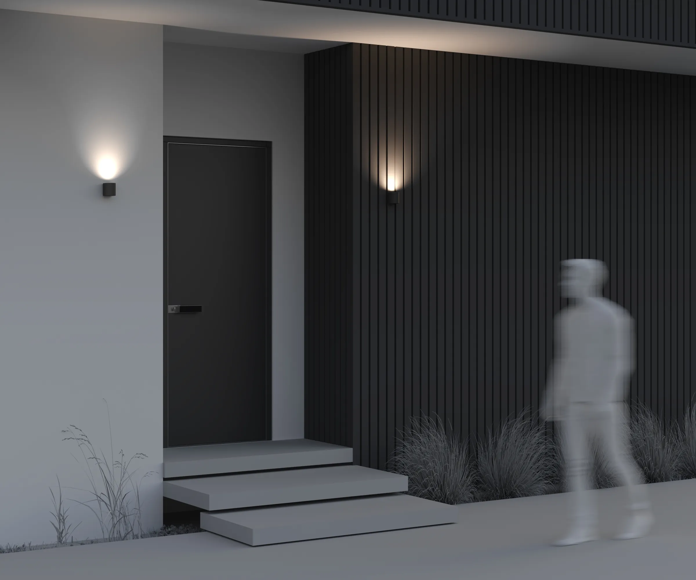 картинка Настенный светильник (бра) Outdoor O044WL-01B