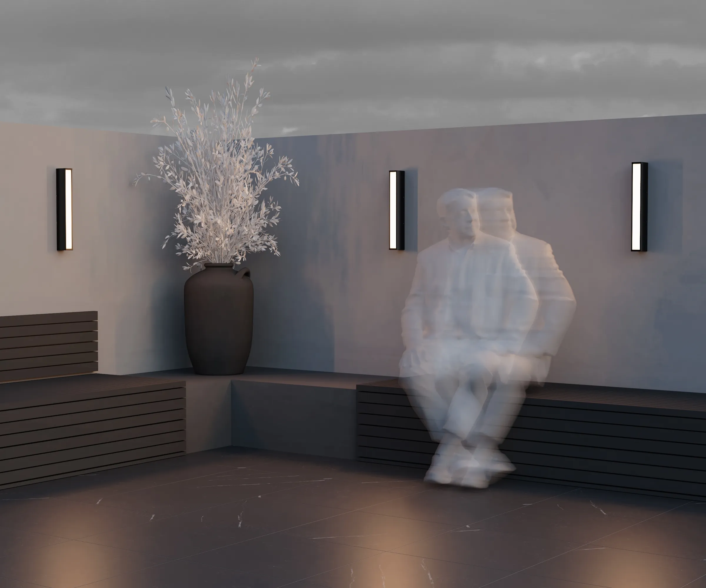 картинка Настенный светильник (бра) Outdoor O571WL-L20B3K