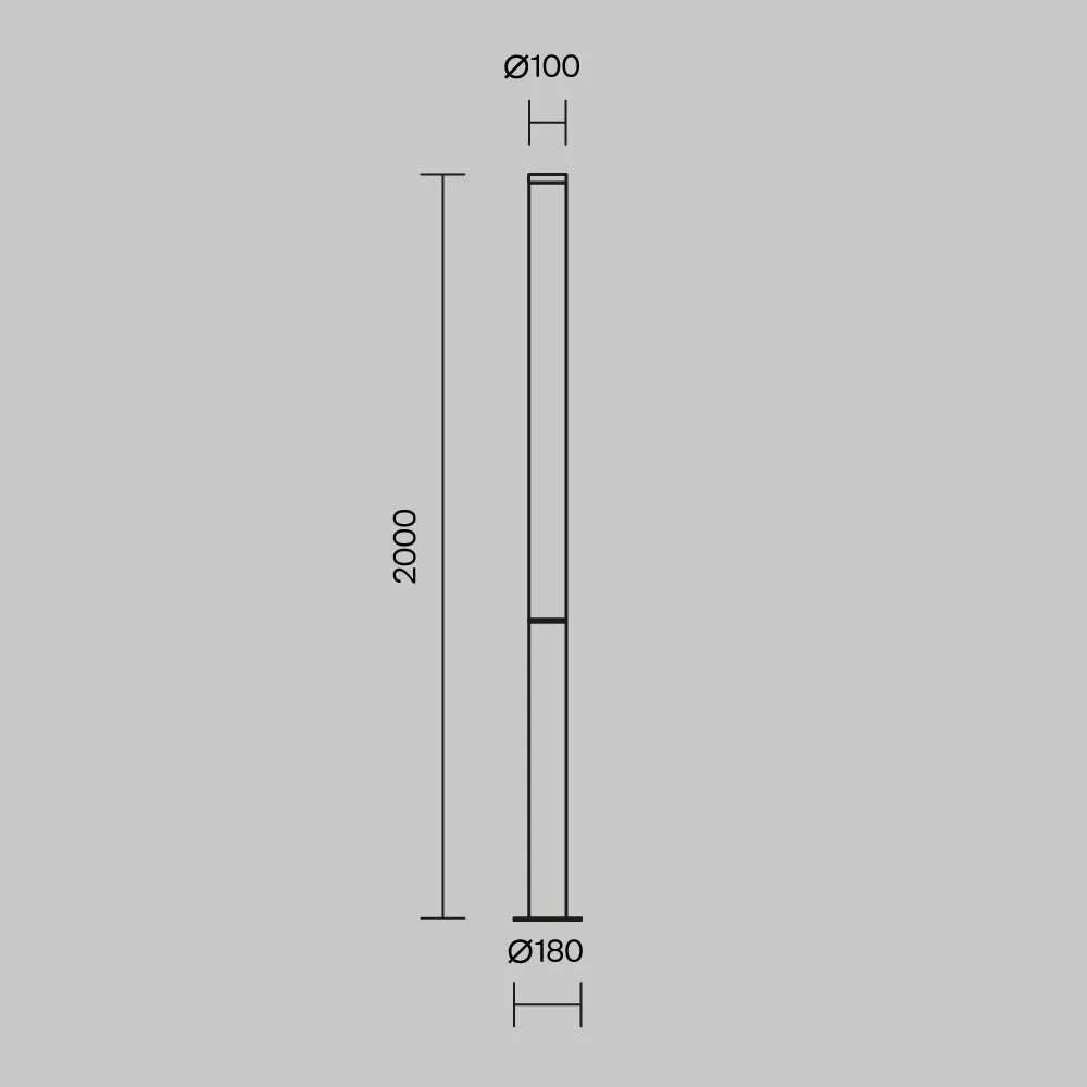 картинка Садово-парковый светильник Outdoor O041FL-L100B3K