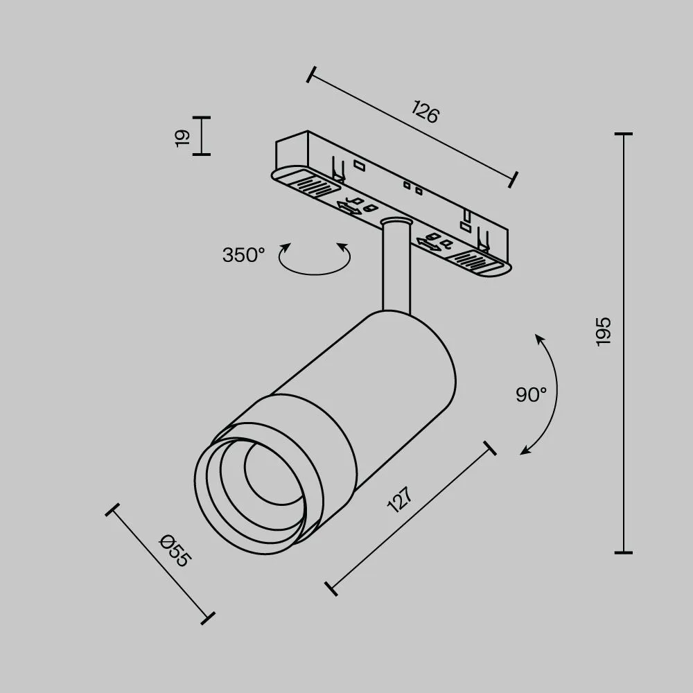 картинка Трековый светильник Technical TR211-1-12W3K-Z-W