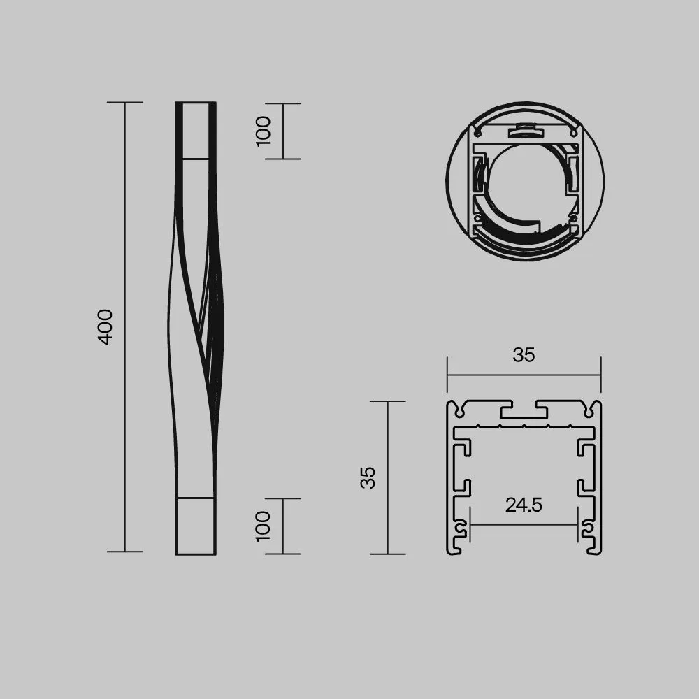 картинка Профиль Led Strip ALM-3535R-B-TL-90°-0.4M