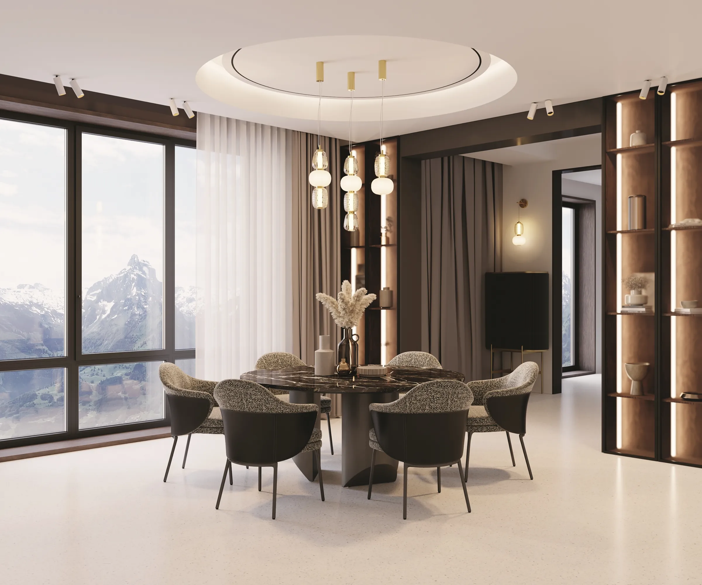 картинка Подвесной светильник Maytoni MOD267PL-L18G3K