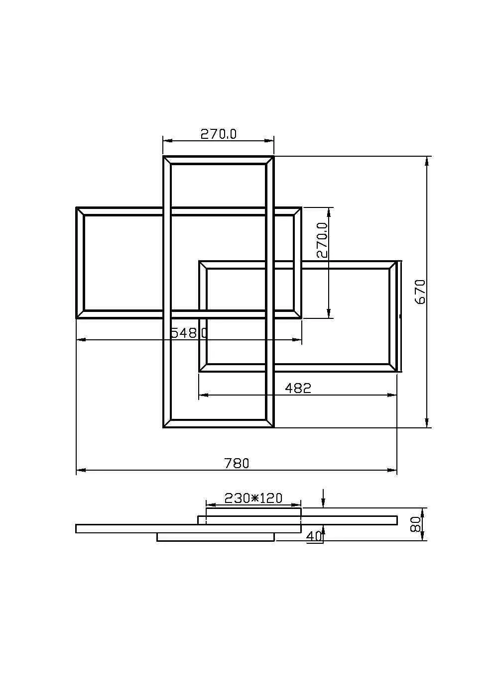 картинка Потолочный светильник Maytoni MOD015CL-L80GK