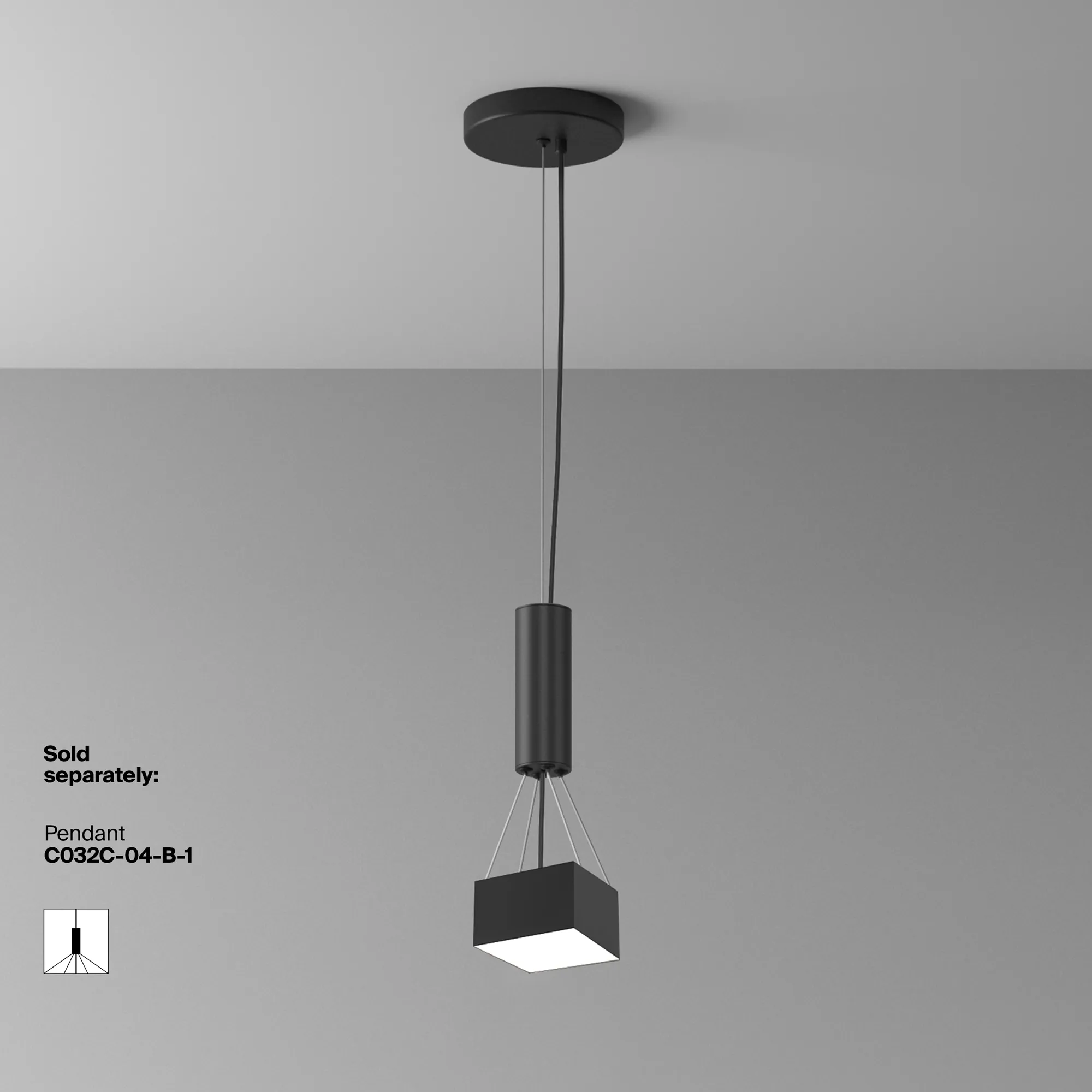картинка Потолочный светильник Technical C032CL-12W4K-SQ-B