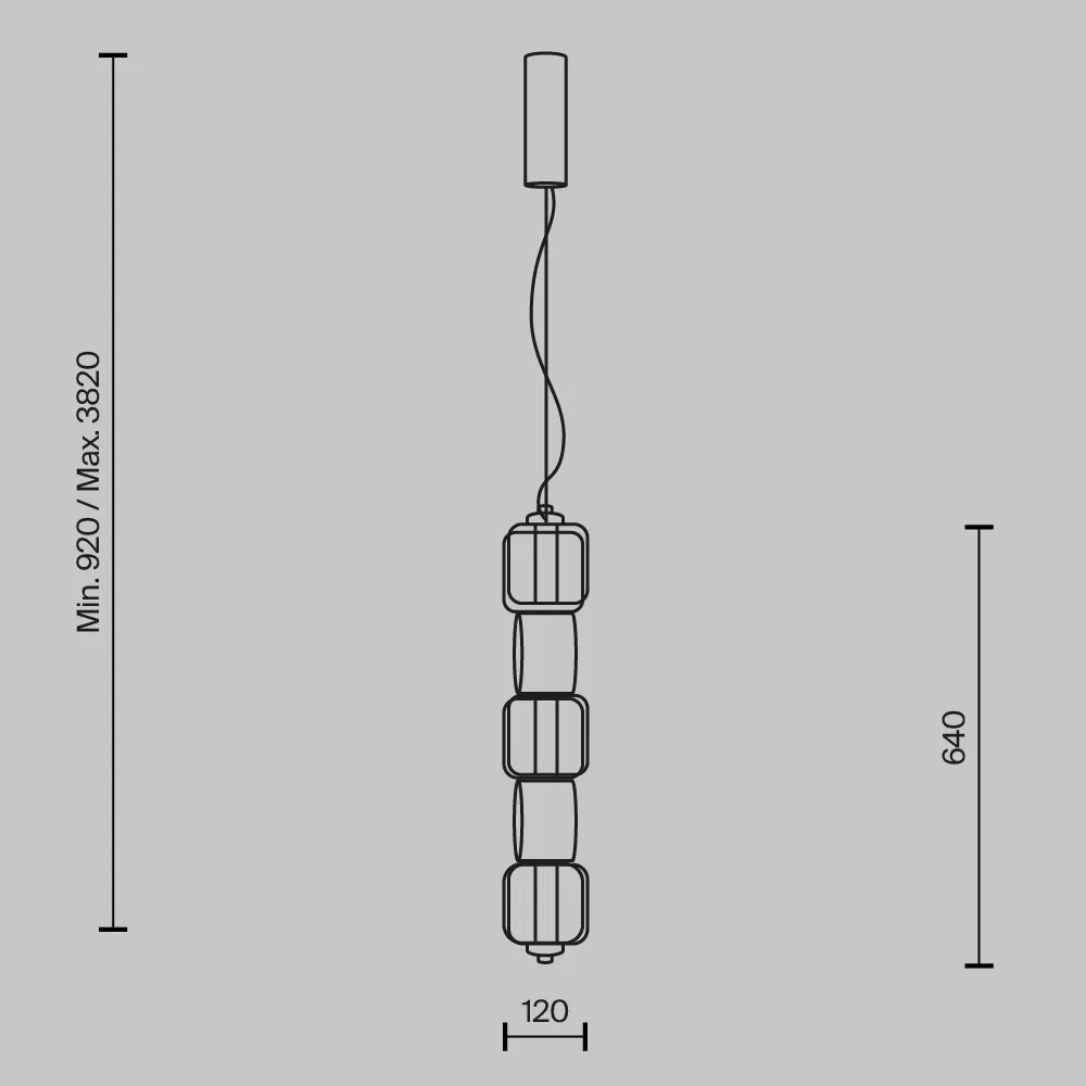 картинка Подвесной светильник Maytoni MOD381PL-L30B3K
