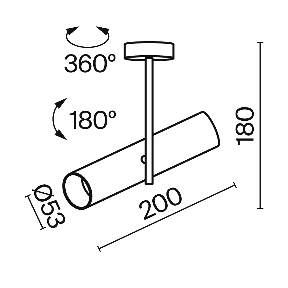 картинка Потолочный светильник Technical C020CL-01GB
