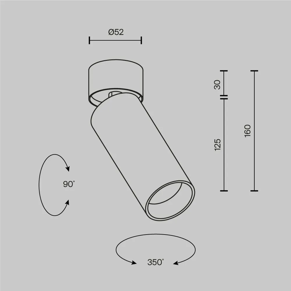 картинка Потолочный светильник Technical C055CL-L12W2.7K-SS-W