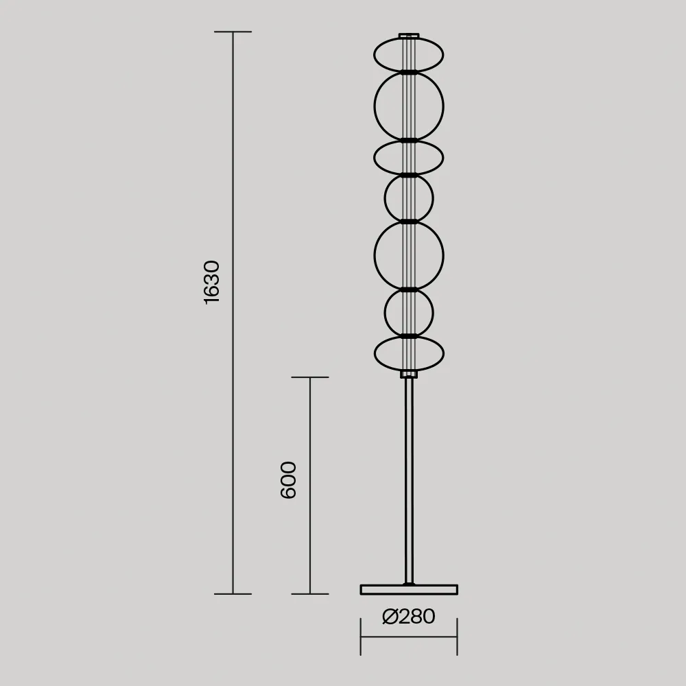 картинка Напольный светильник (торшер) Maytoni MOD307FL-L40B3K