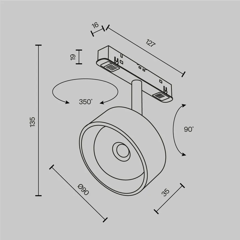 картинка Трековый светильник Technical TR217-4-15WTW-DS-B