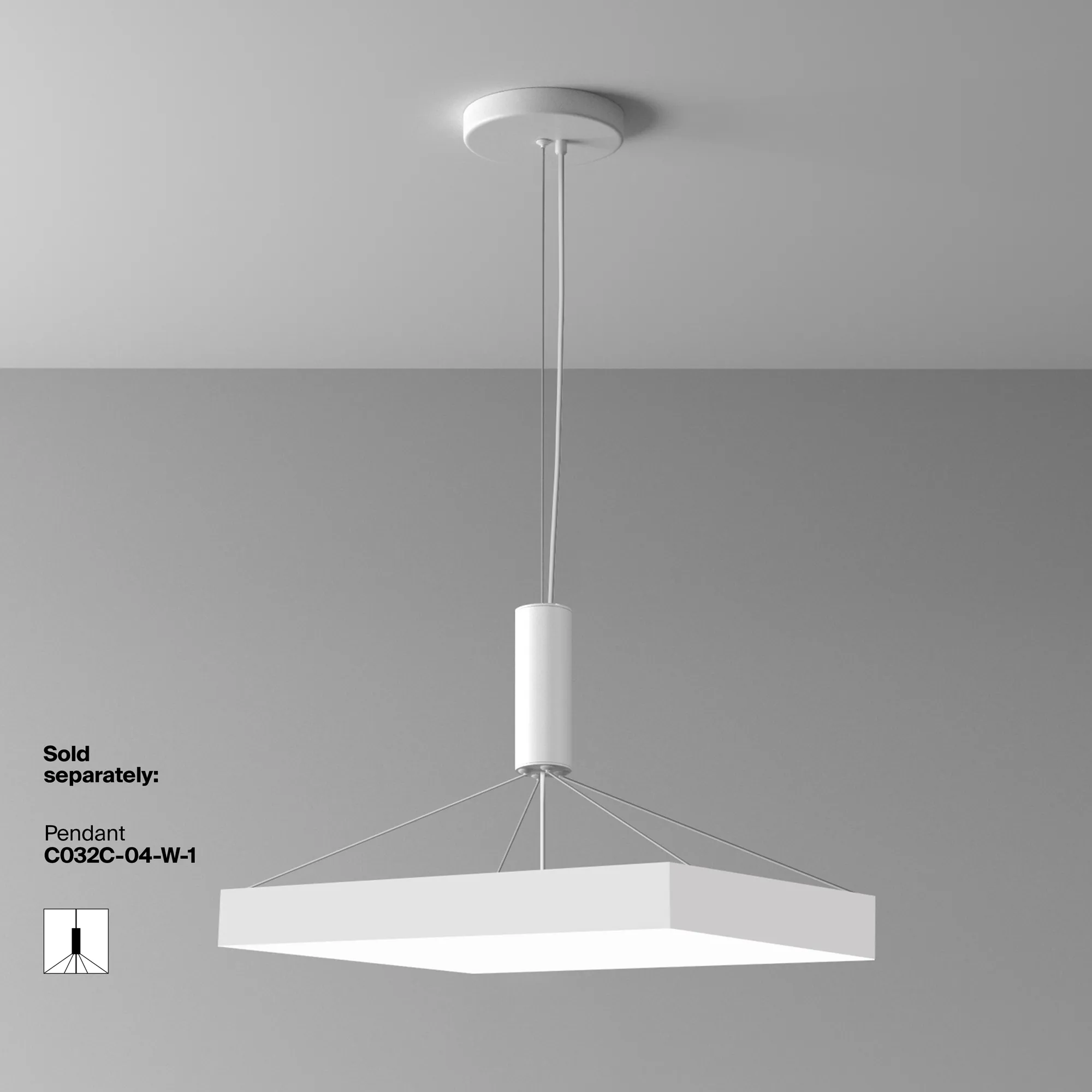 картинка Потолочный светильник Technical C032CL-90W4K-SQ-W