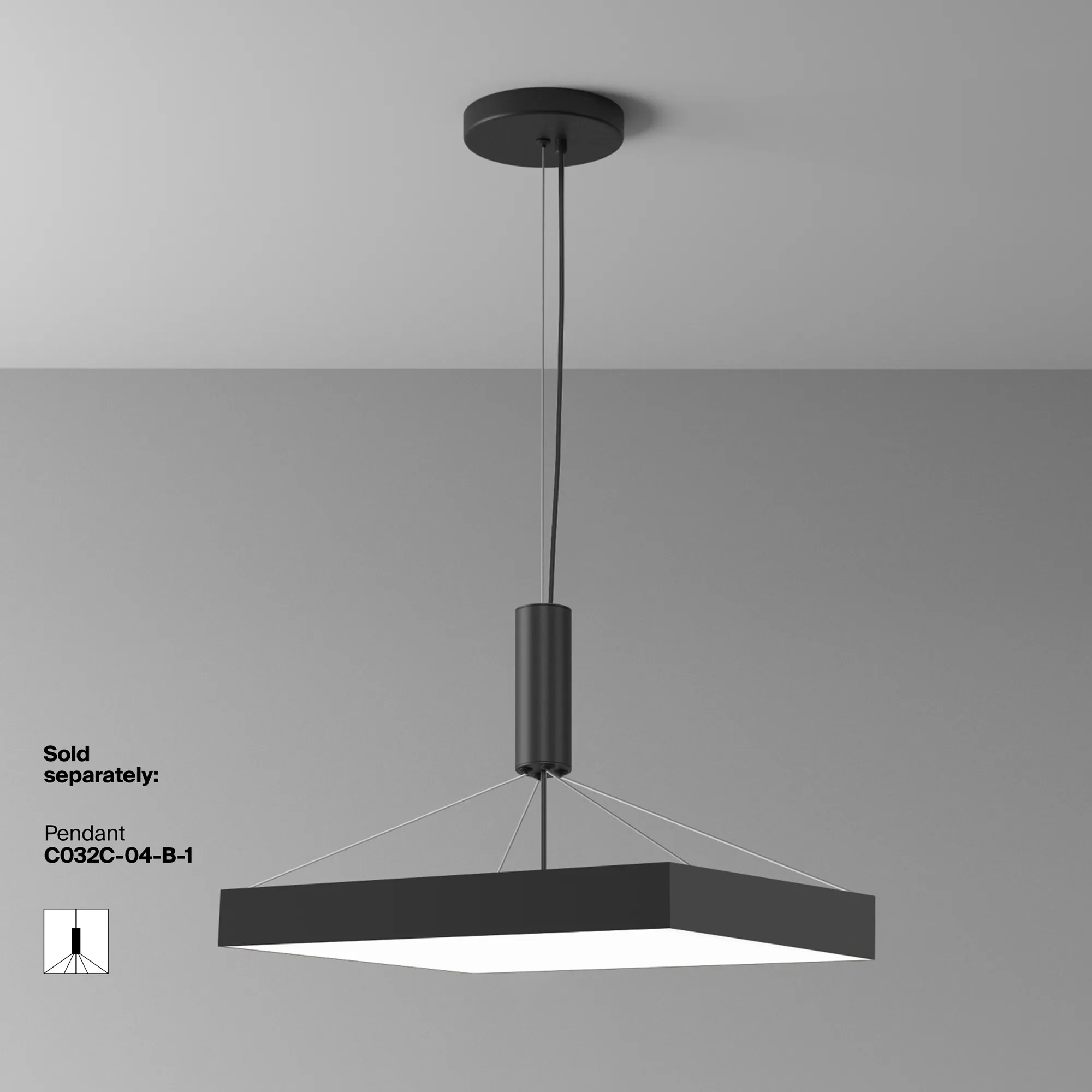 картинка Потолочный светильник Technical C032CL-90W4K-SQ-B