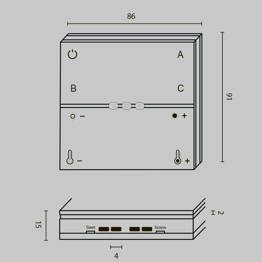картинка Панель управления Lighting control DRC034-8-W