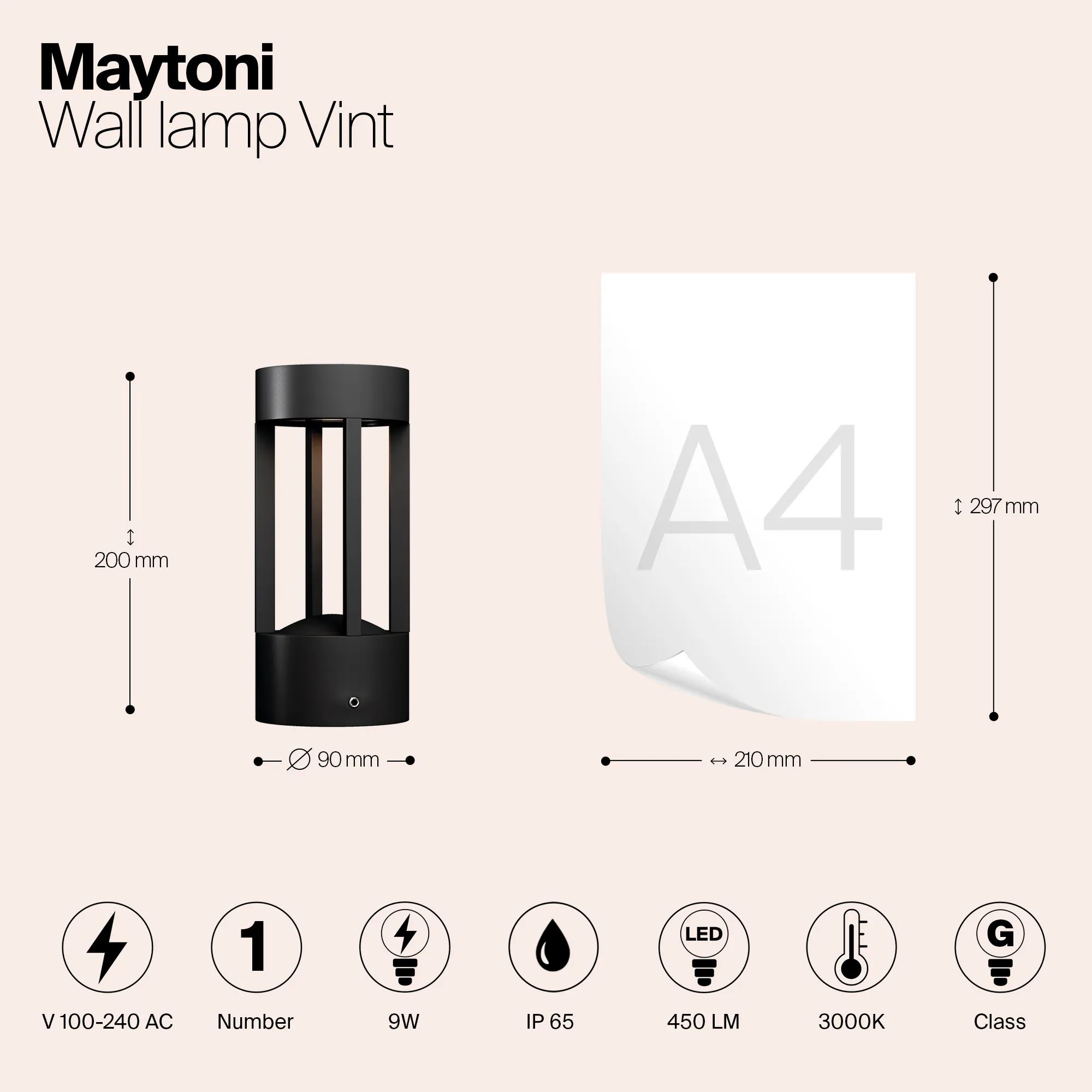 картинка Настенный светильник (бра) Outdoor O458WL-L9GF3K
