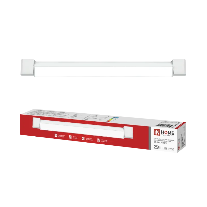 картинка Светильник трековый линейный светодиодный поворотный LTP-OPAL 2540WH 25Вт 4000К 120гр 465мм белый IN HOME