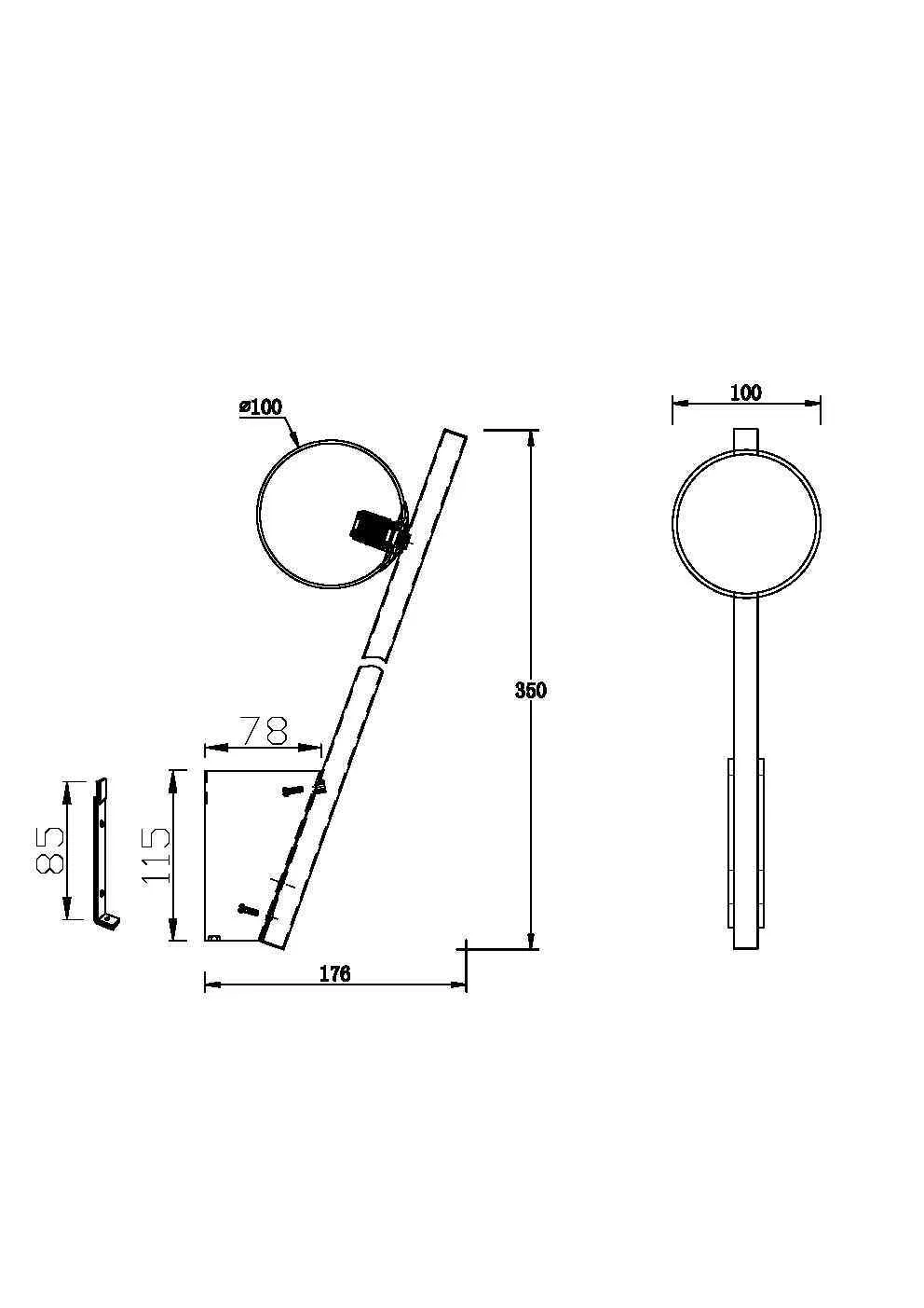 картинка Настенный светильник (бра) Maytoni MOD175WL-01G