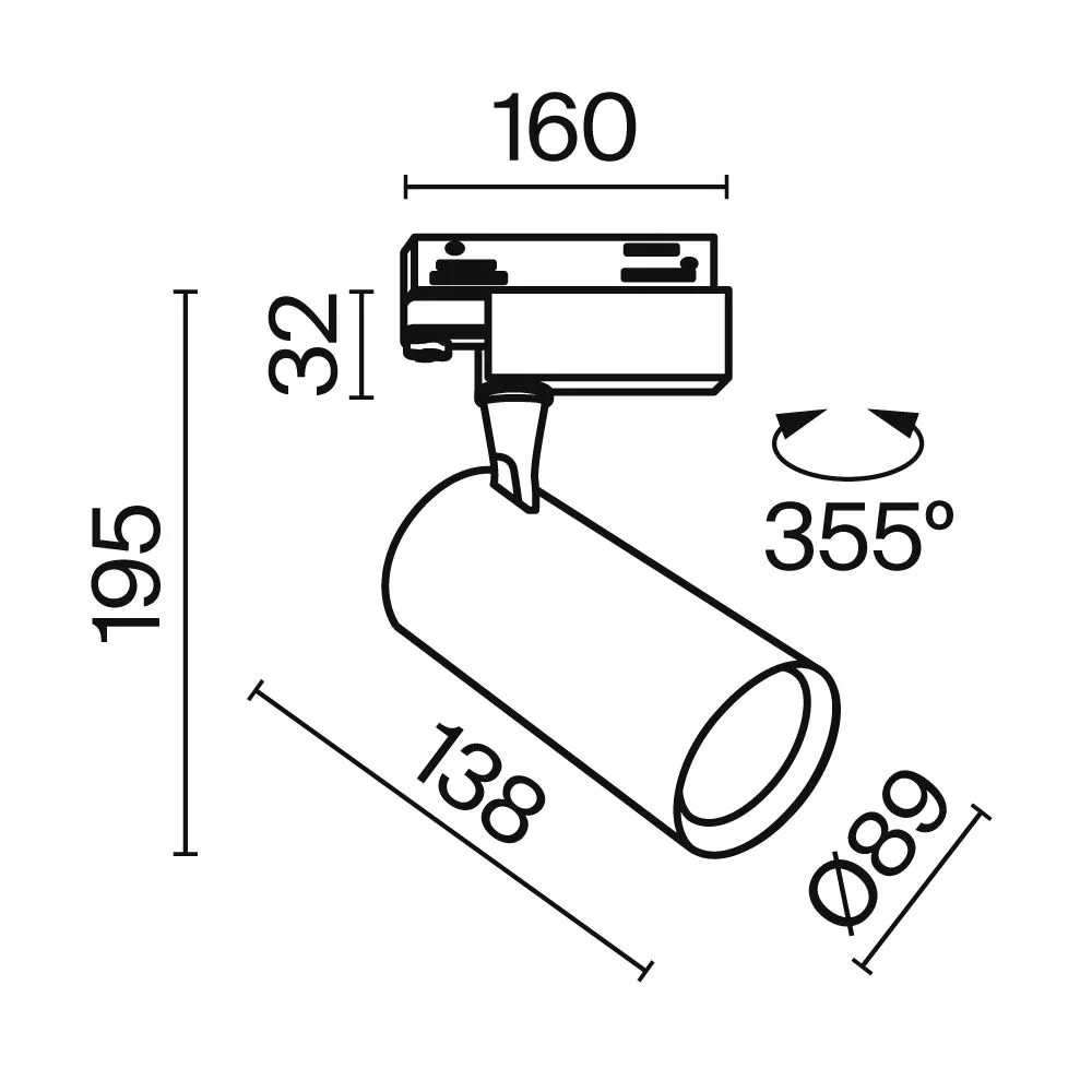 картинка Трековый светильник Technical TR029-3-26W3K-S-W