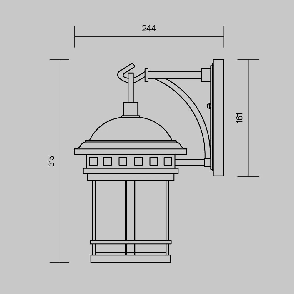 картинка Настенный светильник (бра) Outdoor O031WL-01BR