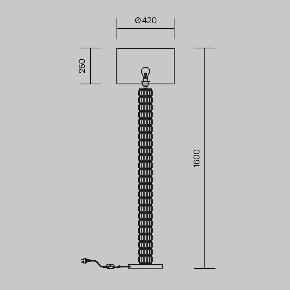 картинка Напольный светильник (торшер) Maytoni DIA008FL-01CH