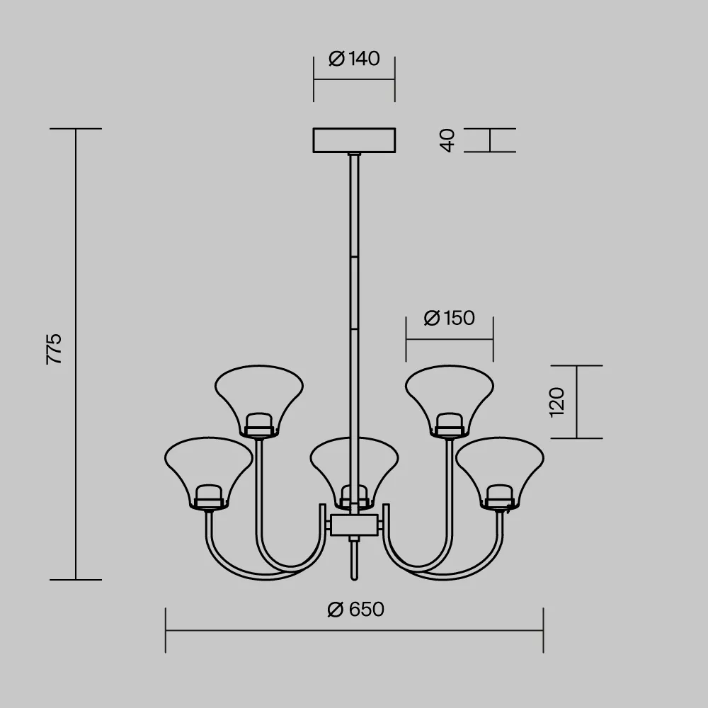 картинка Подвесной светильник Maytoni MOD402PL-L20BS3K