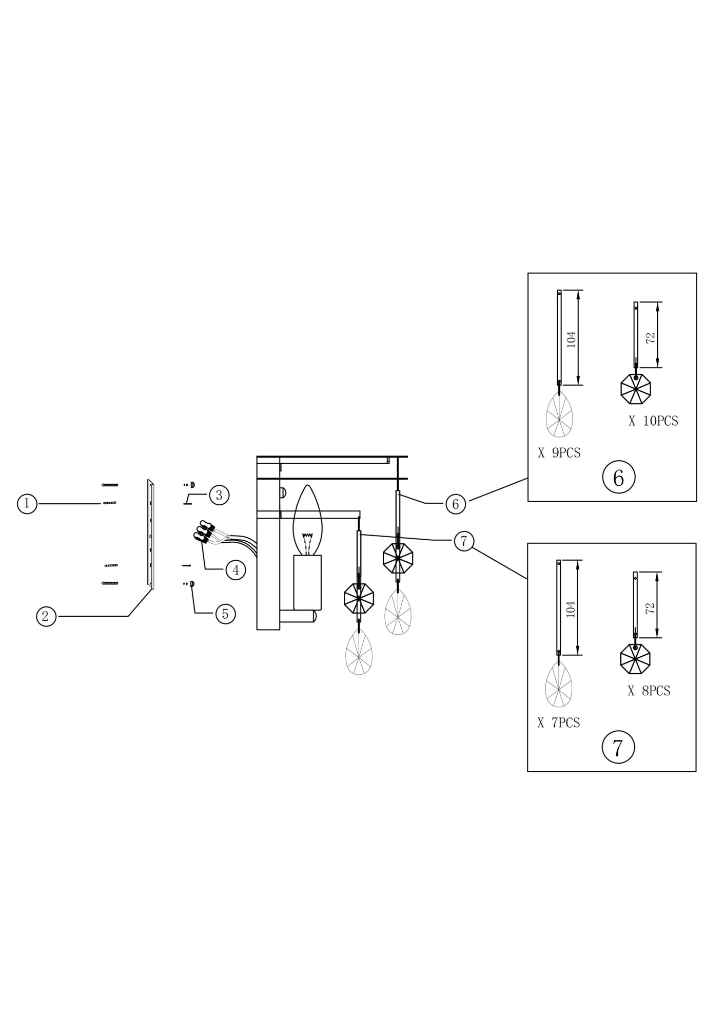 картинка Настенный светильник (бра) Maytoni MOD091WL-01CH