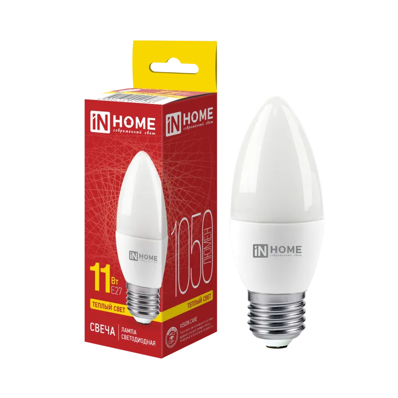 картинка Лампа светодиодная LED-СВЕЧА-VC 11Вт 230В Е27 3000К 1050Лм IN HOME