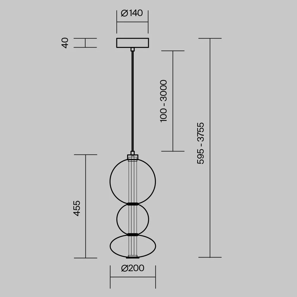 картинка Подвесной светильник Maytoni MOD307PL-L24B3K
