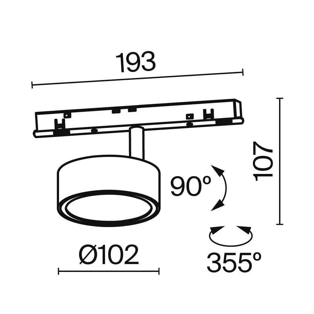 картинка Трековый светильник Technical TR040-4-18WTW-DD-B