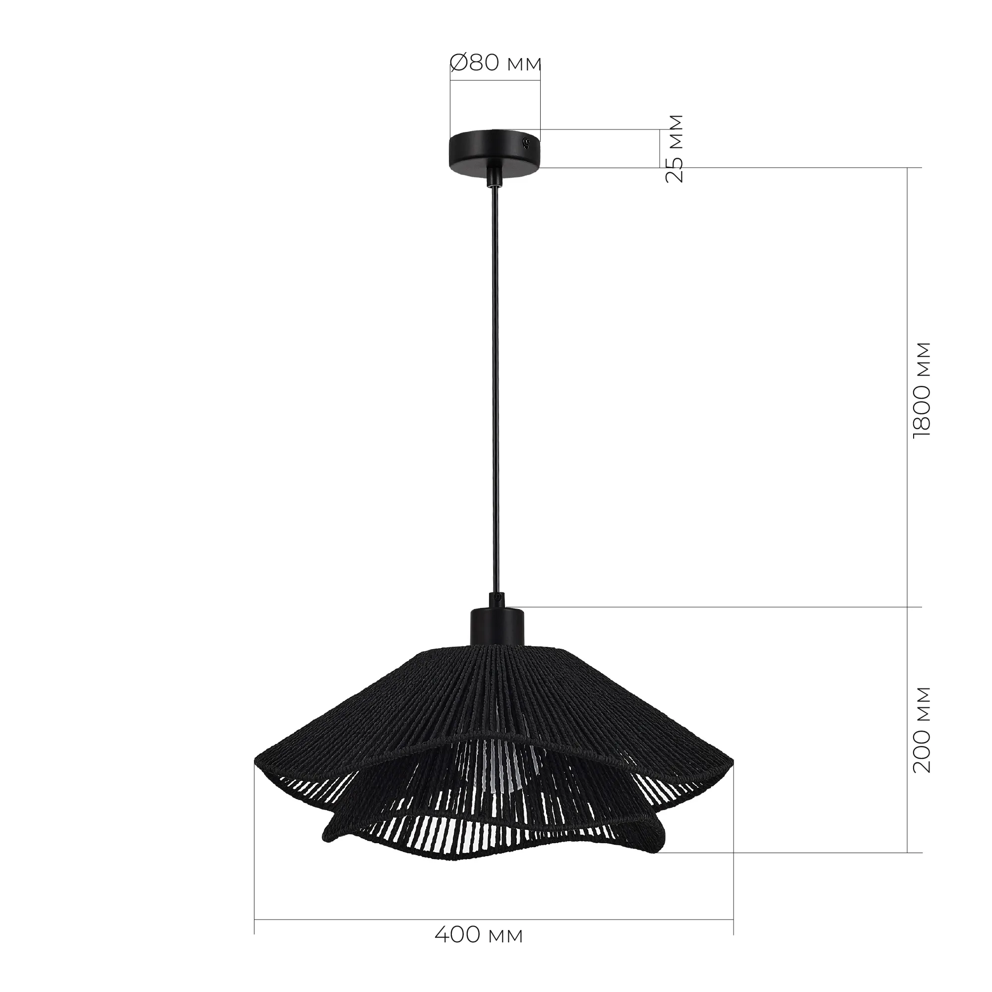 картинка SLE6023-403-01 Светильник подвесной черный/черный E27 1*40W