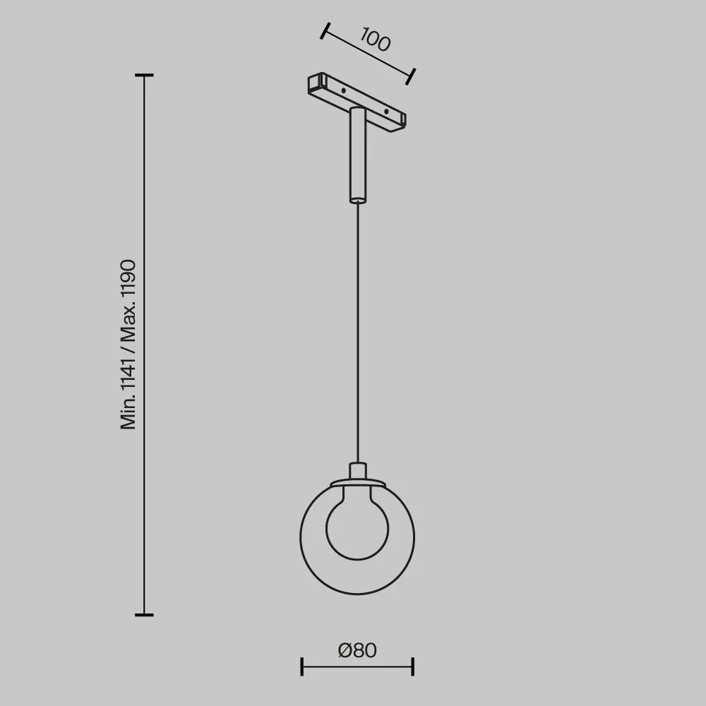 картинка Трековый подвесной светильник Technical TR181PL-1-4WTW-B