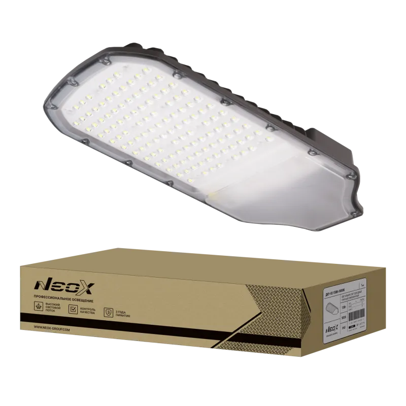 картинка Светильник уличный светодиодный ДКУ-03 150Вт 5000К 16500Лм 110лм/Вт линзованный IP65 NEOX