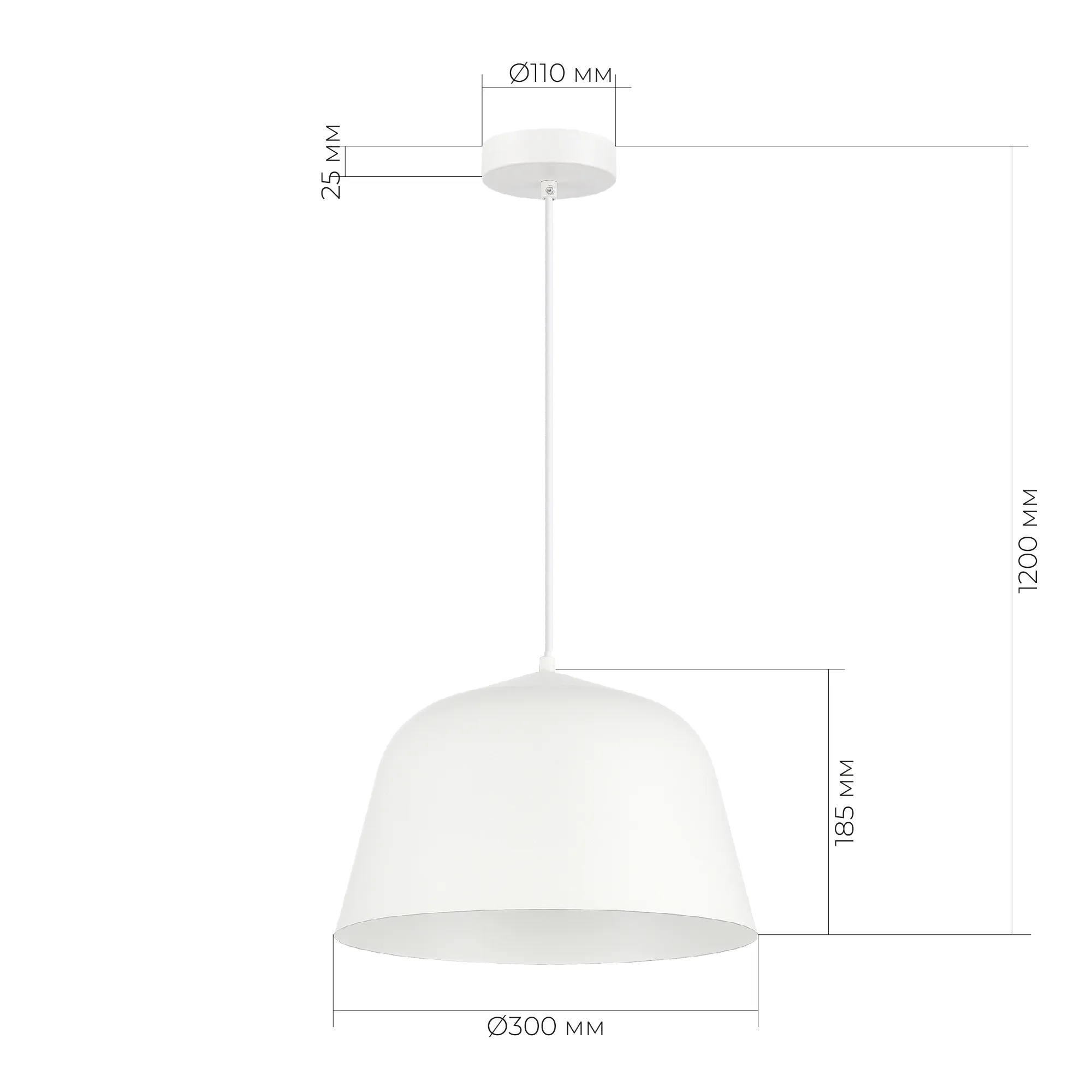 картинка SLE1805-503-01 Светильник подвесной Белый/Белый E27 1*40W