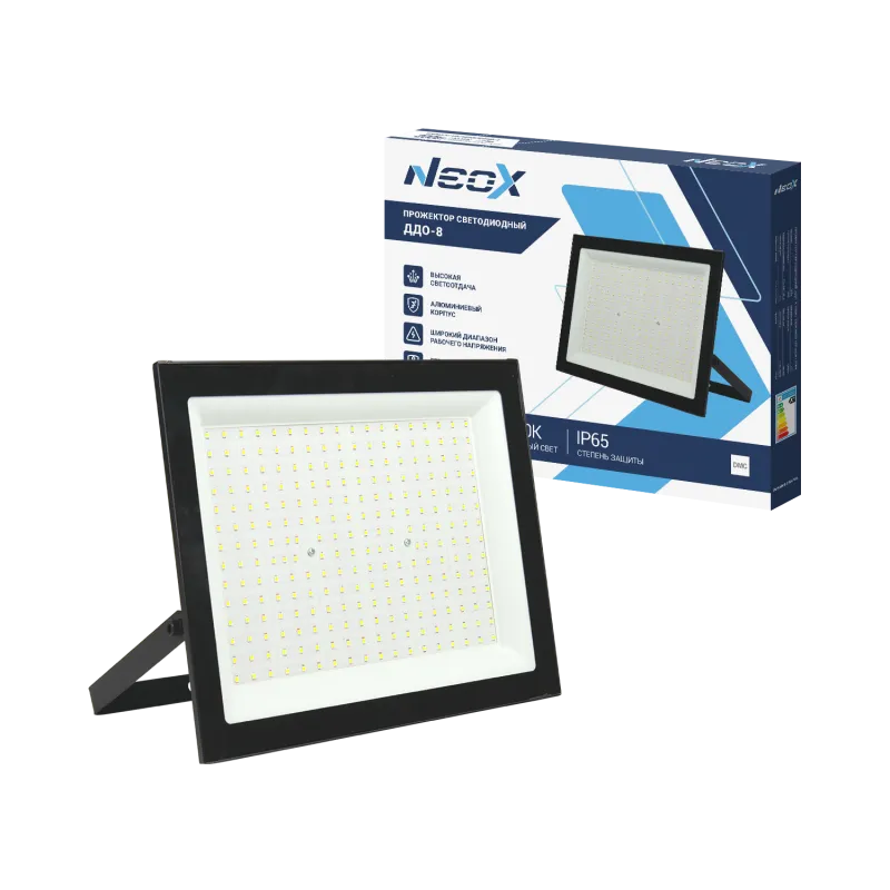 картинка Прожектор светодиодный ДДО-8 200Вт 230В 6500К 20000Лм 100лм/Вт IP65 черный NEOX