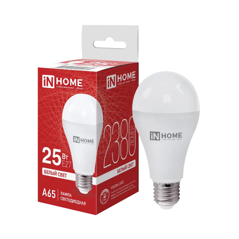 картинка Лампа светодиодная LED-A65-VC 25Вт 230В Е27 4000К 2380Лм IN HOME