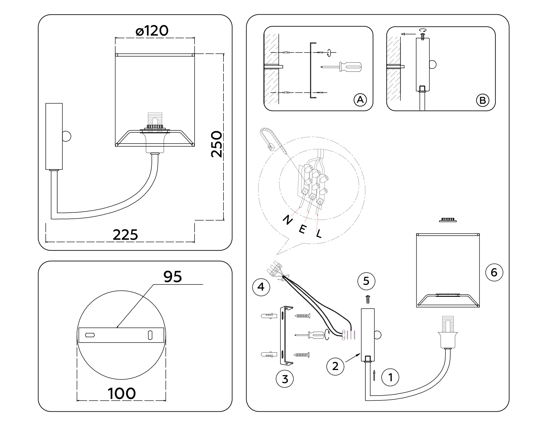 картинка Настенный светильник с абажуром LH71275