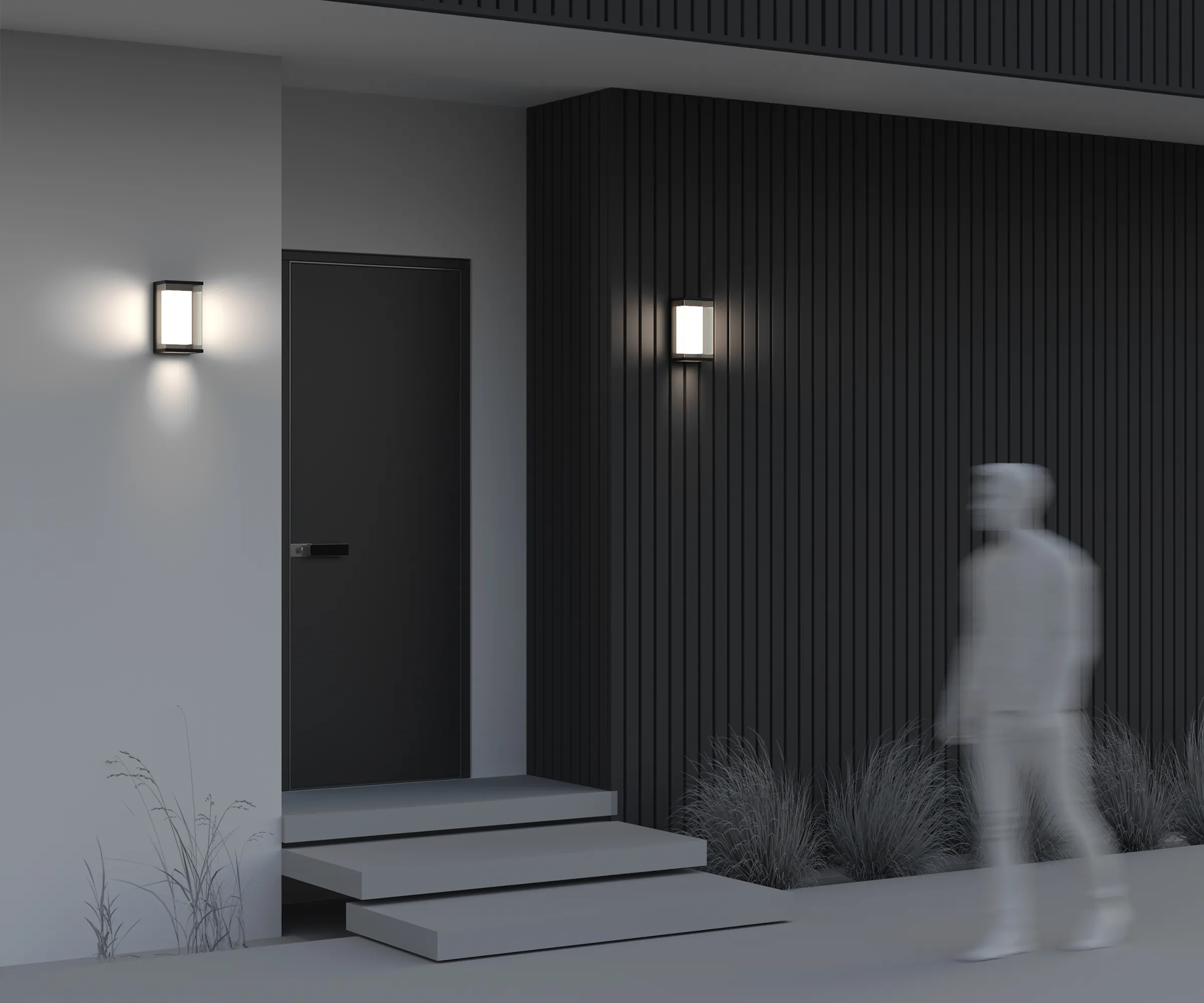 картинка Настенный светильник (бра) Outdoor O021WL-L10B3K