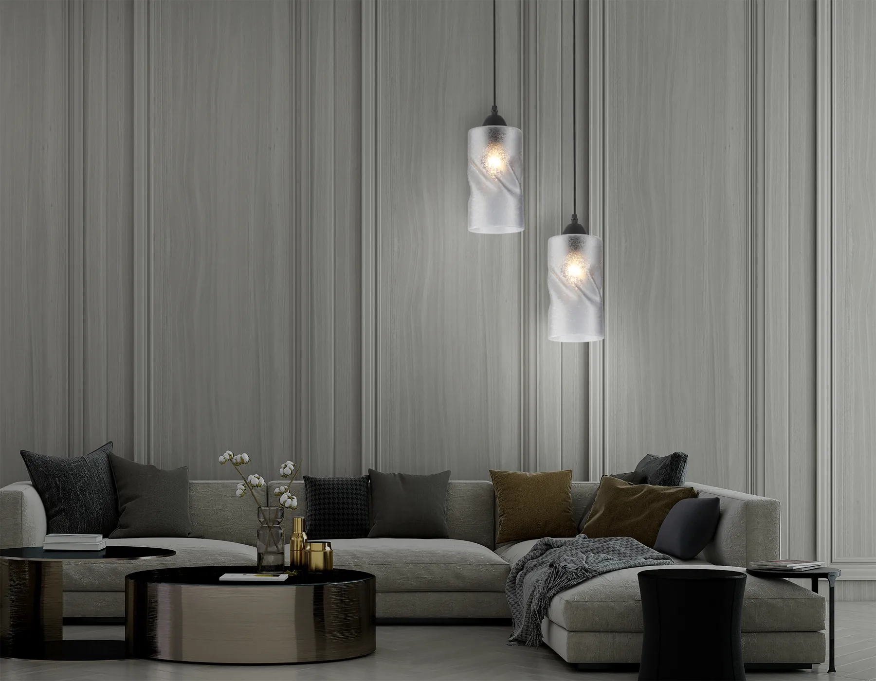 картинка Светильник подвесной со стеклянным плафоном