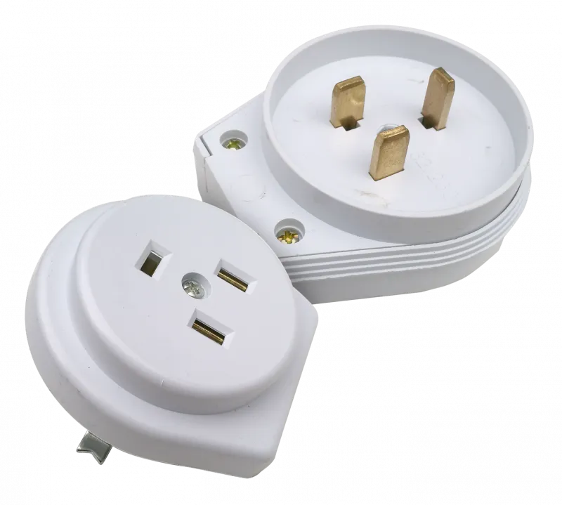 картинка Разъем печной РШ/ВШ 32А 250В пластиковый встраиваемый белый 9133 IN HOME