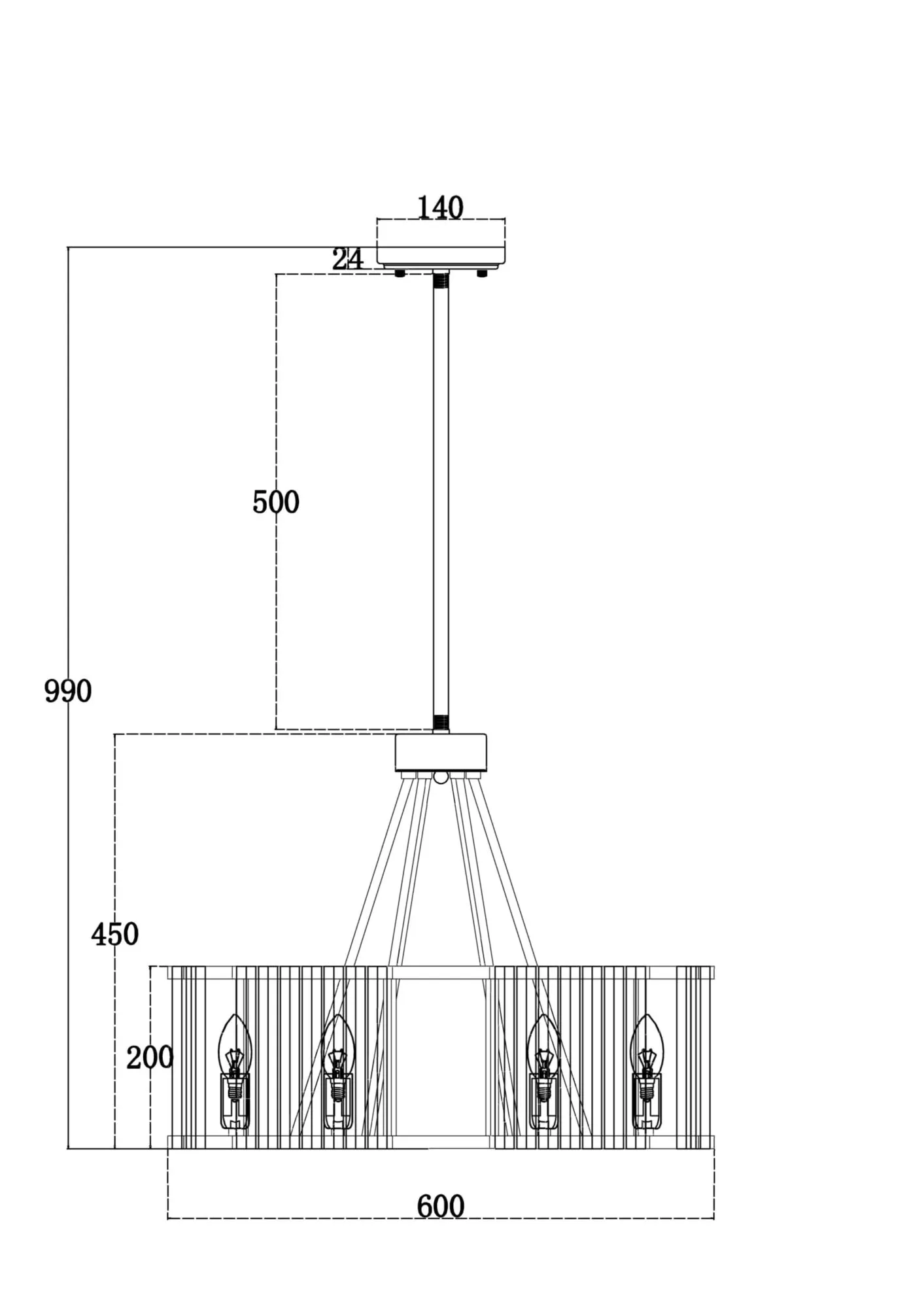 картинка Подвесной светильник Maytoni MOD087PL-06G
