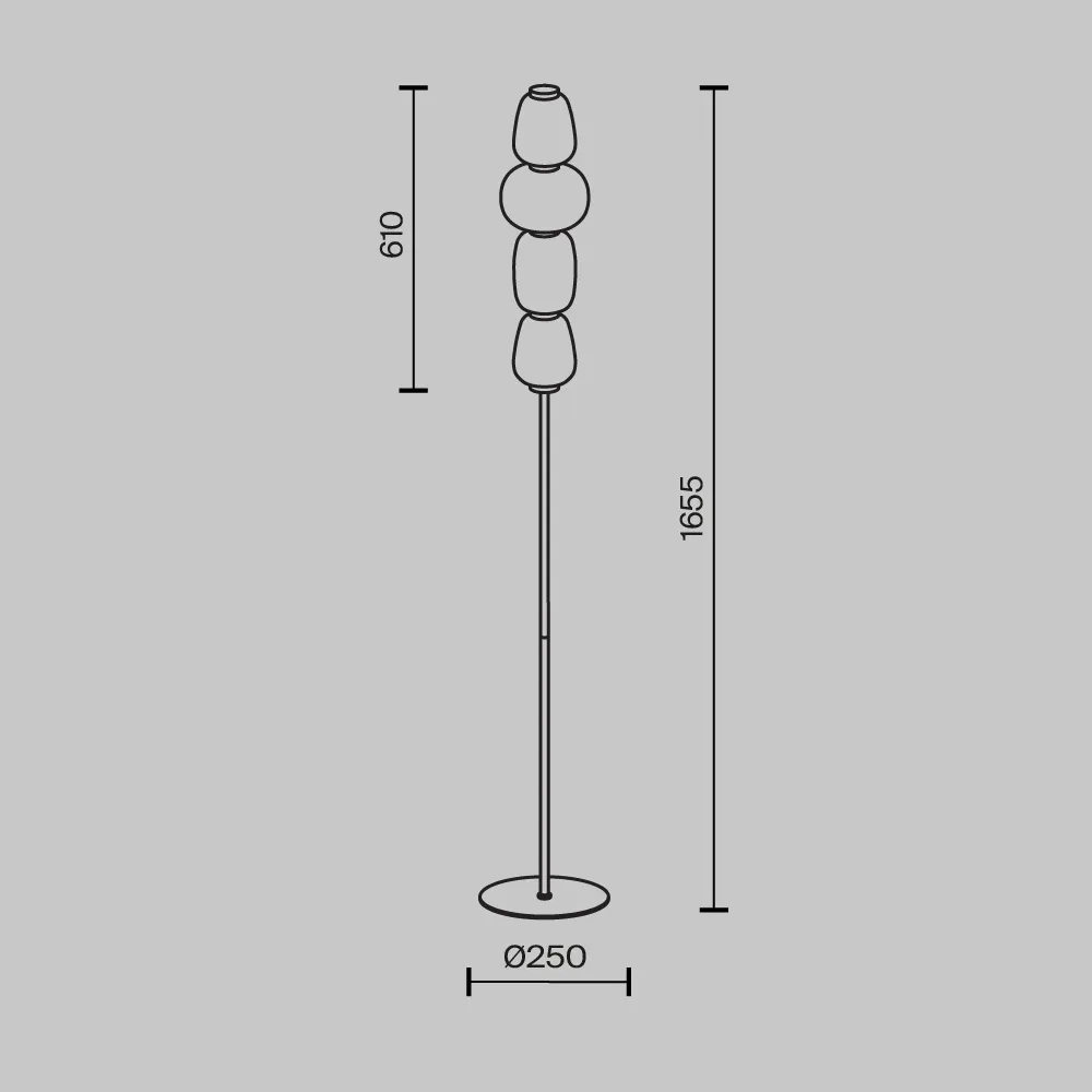 картинка Напольный светильник (торшер) Maytoni MOD267FL-L32CH3K
