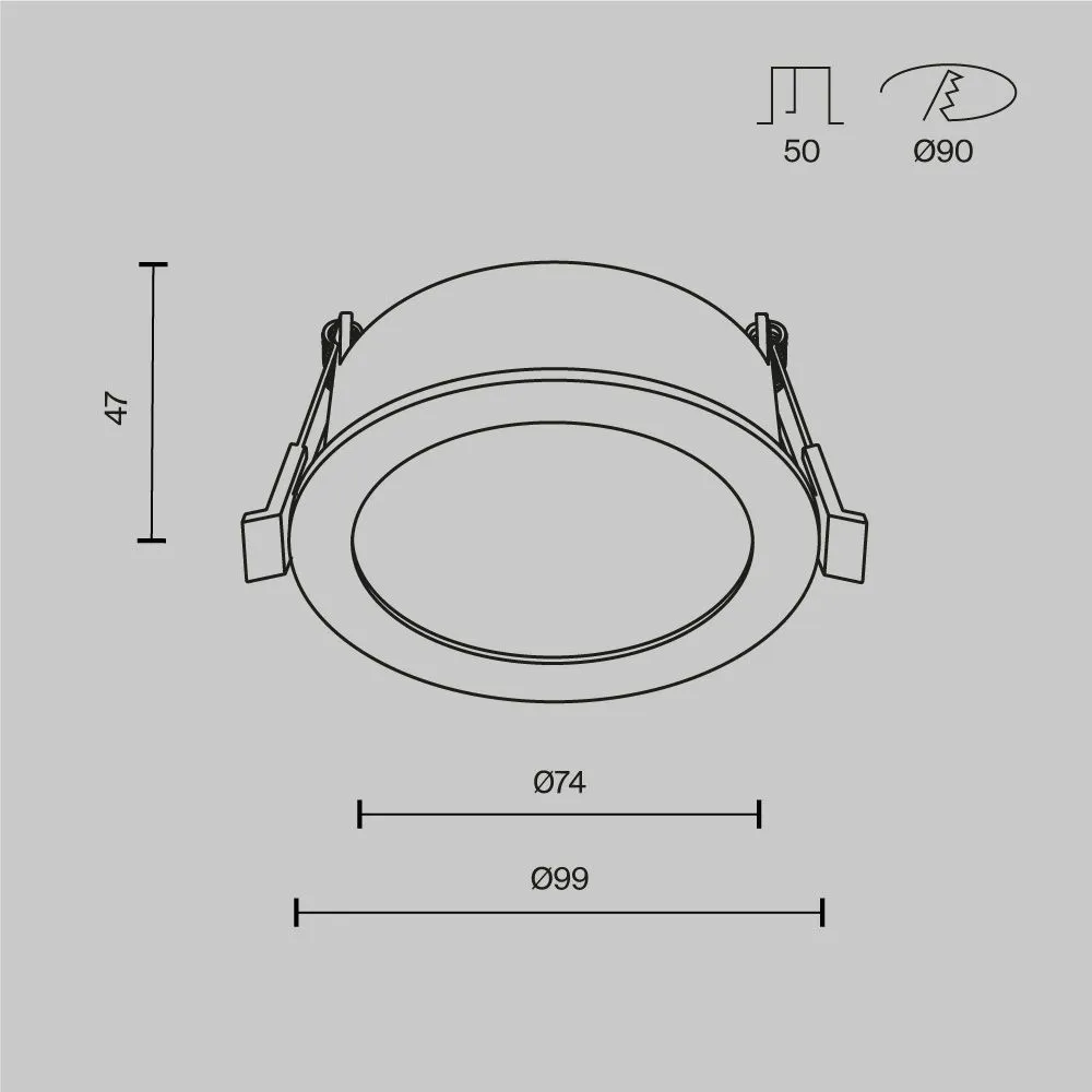 картинка Встраиваемый светильник Technical DL130-GX53-B