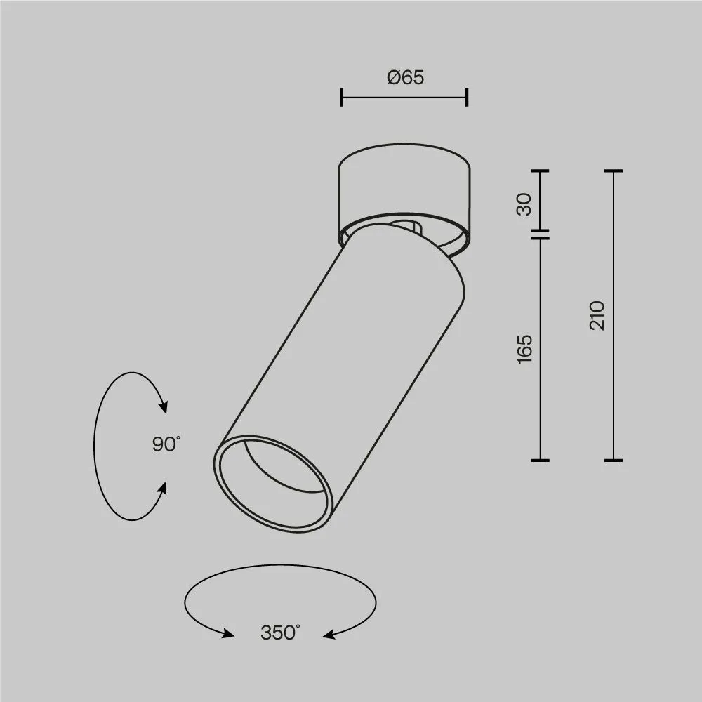 картинка Потолочный светильник Technical C055CL-L20W2.7-3-4K-M-B