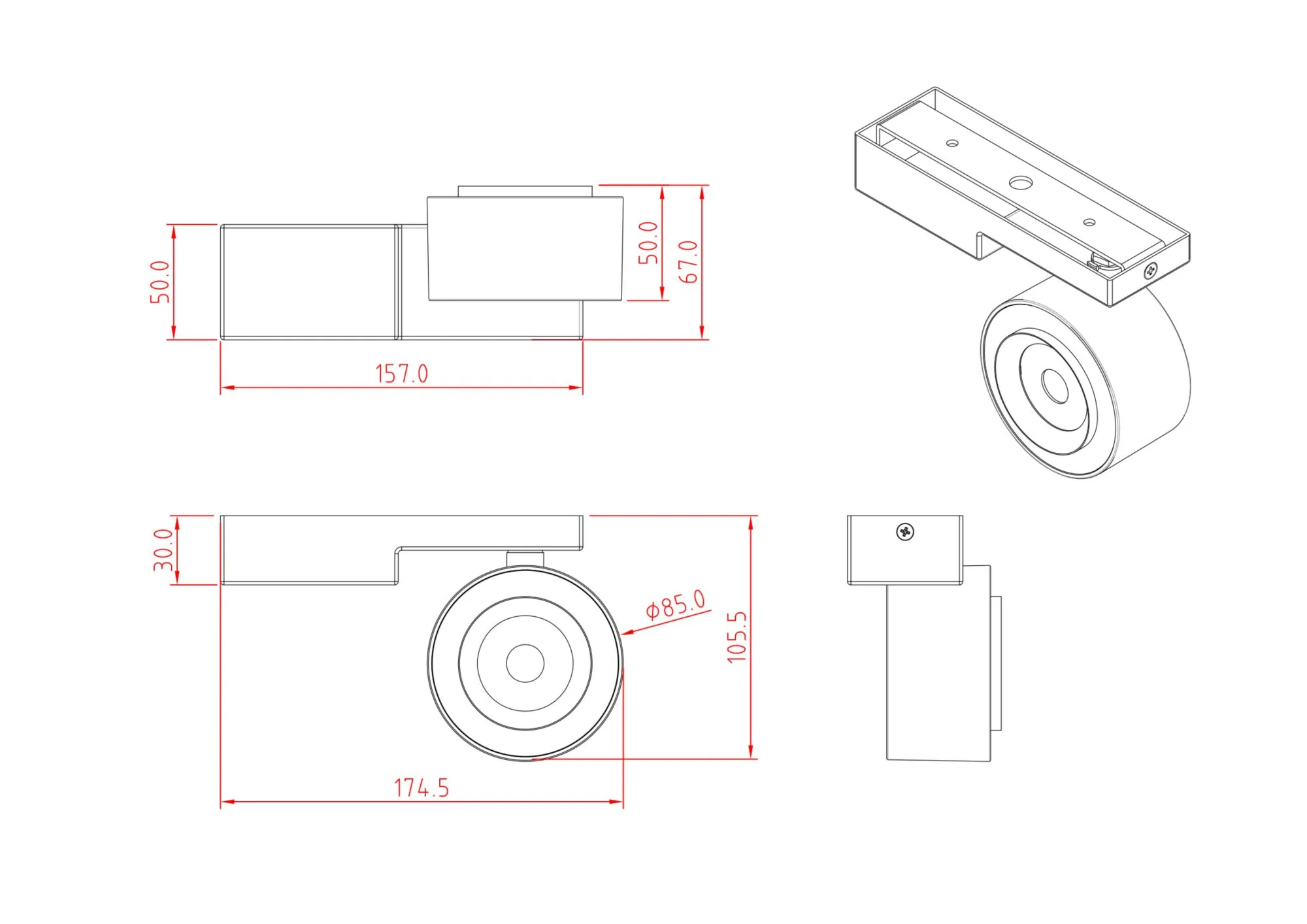 картинка Потолочный светильник Technical C062CL-L12W3K