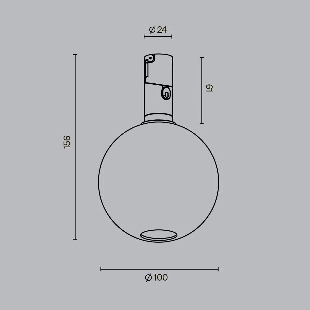 картинка Трековый светильник Technical TR205-1-3W3K-B