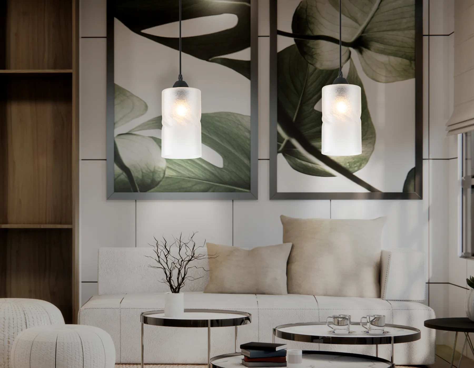 картинка Светильник подвесной со стеклянным плафоном