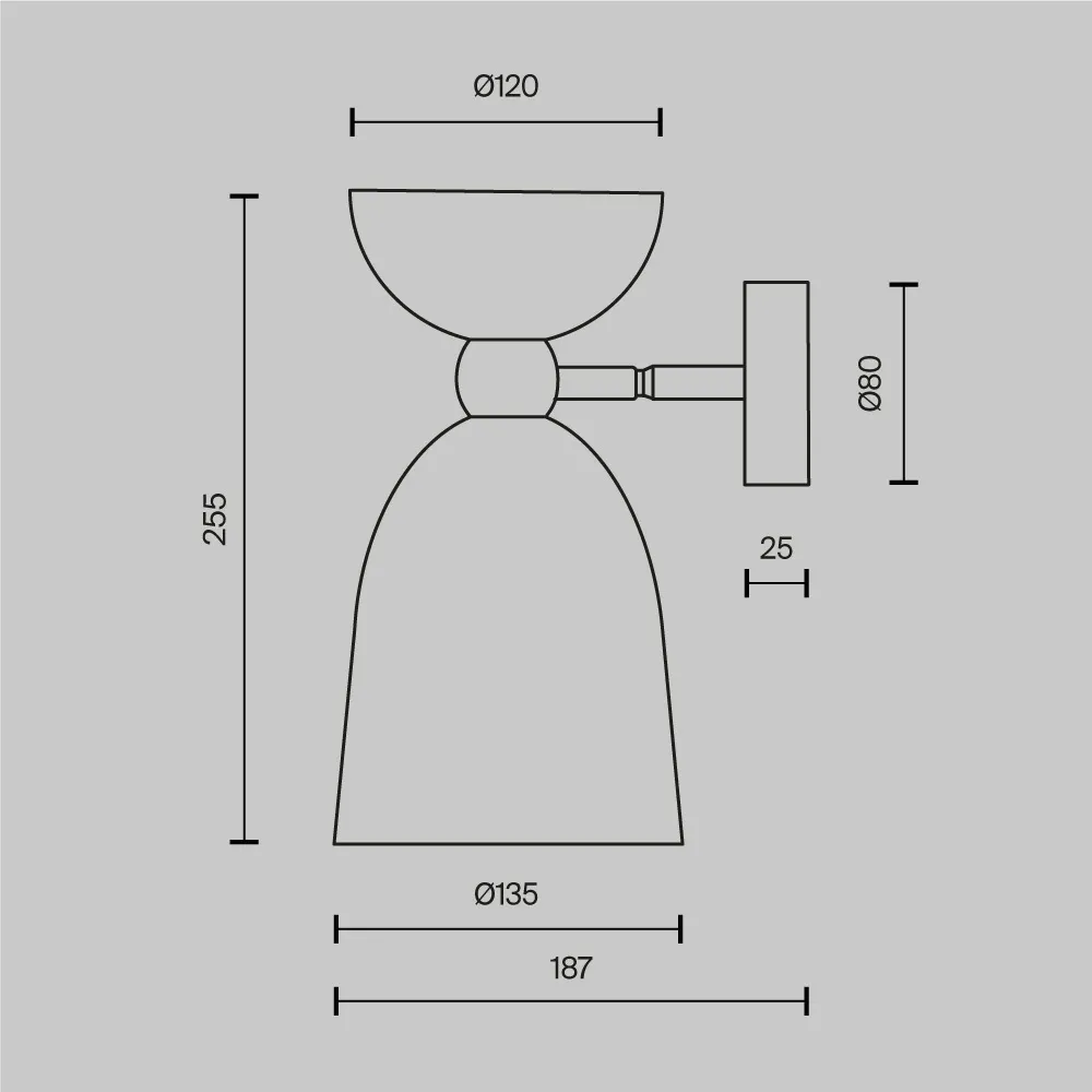 картинка Настенный светильник (бра) Maytoni MOD113WL-01W