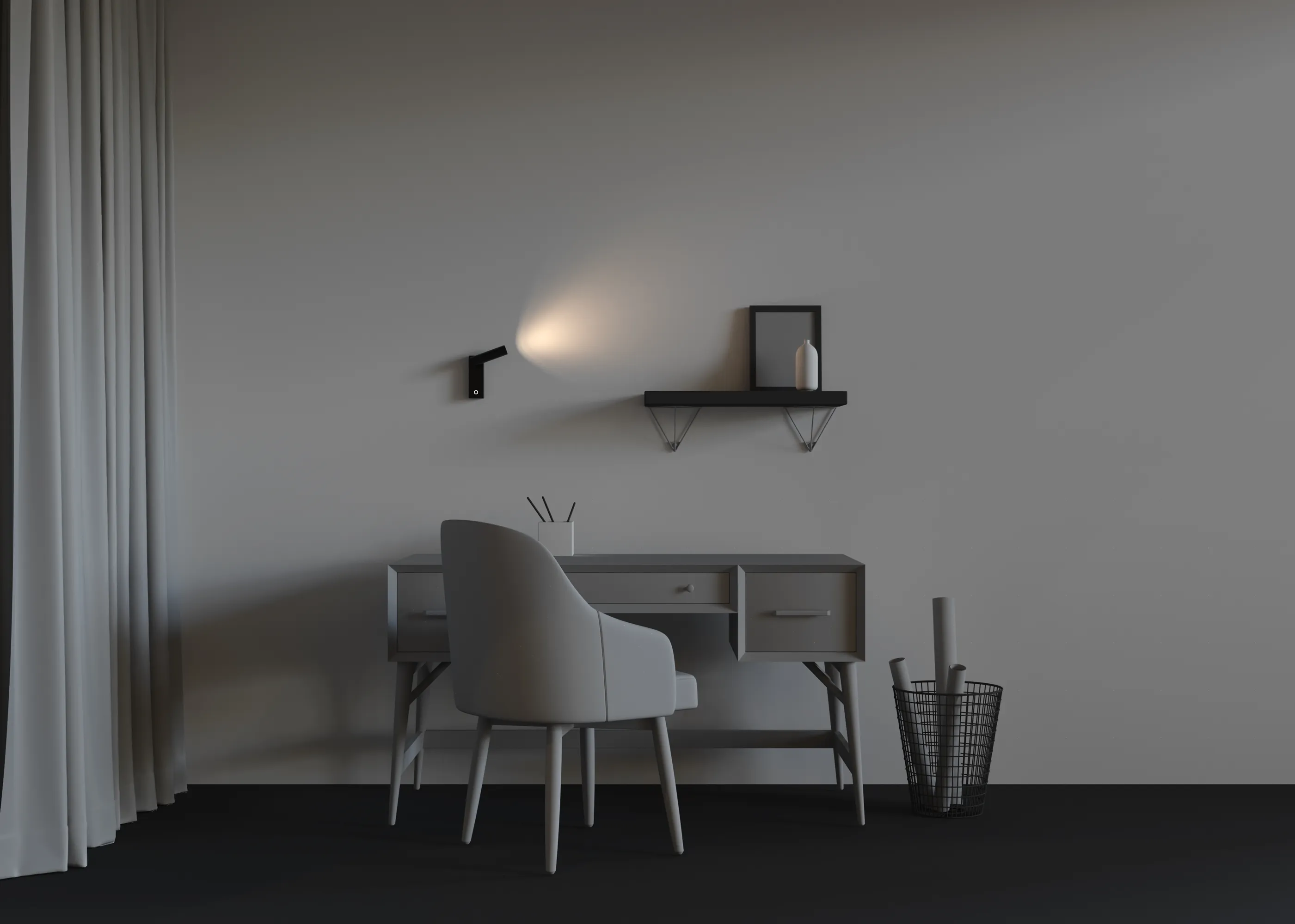 картинка Настенный светильник (бра) Technical C077WL-L3B3K